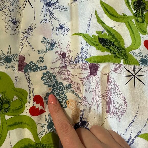 5 a' 7 Cinq a' sept Floral Boho Silk Tunic - Picture 8 of 10